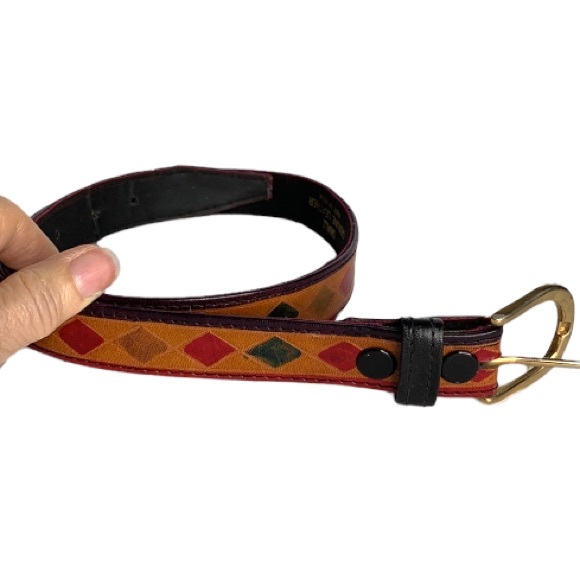 Small Genuine Leather Painted/Stained Diamond Patte… - Picture 1 of 11